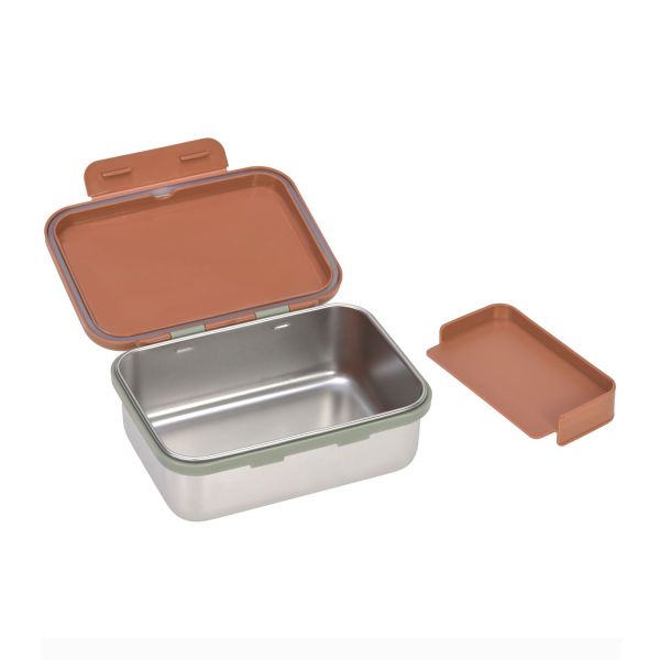 Laessig Happy Prints Lunchbox Caramel Roestvrijstaal