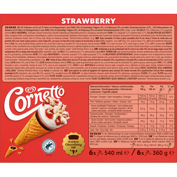 Ola IJs Cornetto Aardbei 6 stuks 6 x 90ml