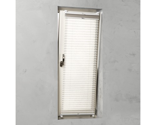 Soluna dubbel plisségordijn met zijspanning, linnen/beige, 45x130 cm