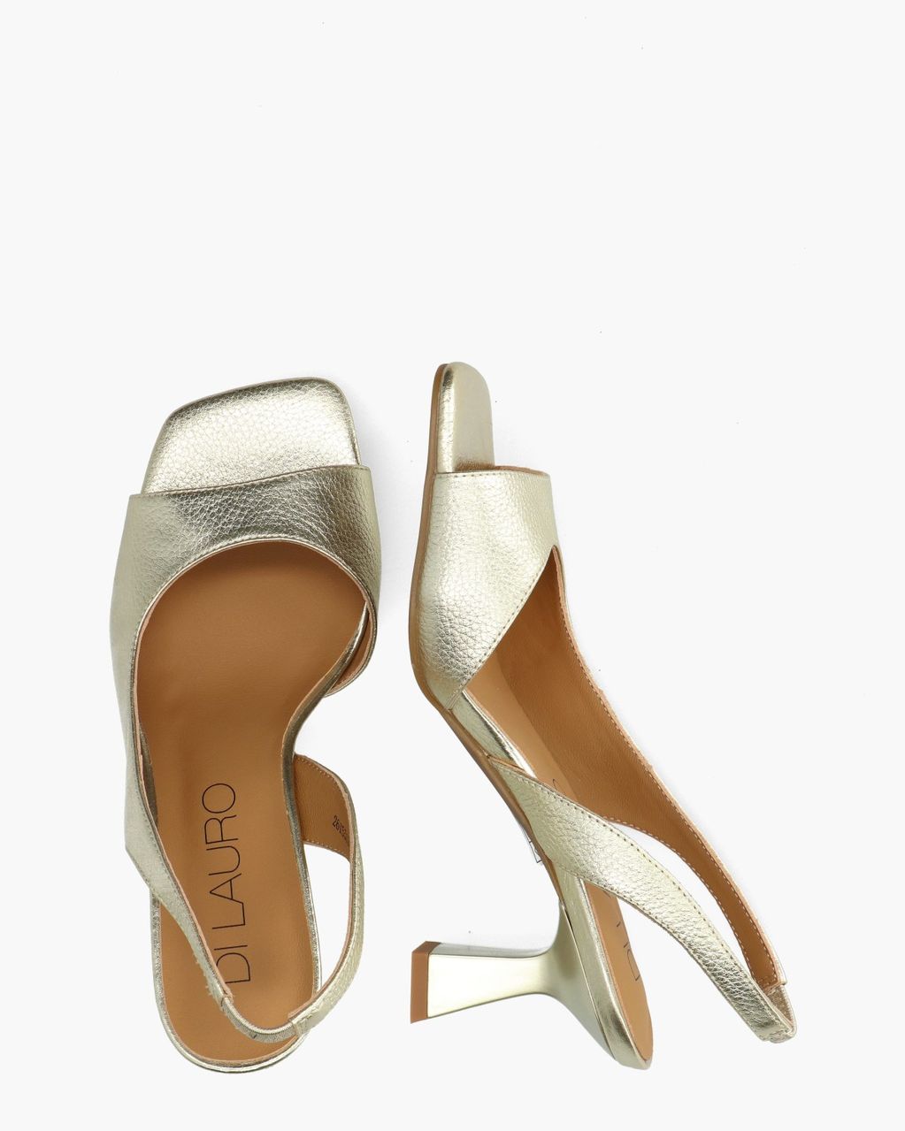 Di Lauro Wiberta Goud dames Slingbacksandalen