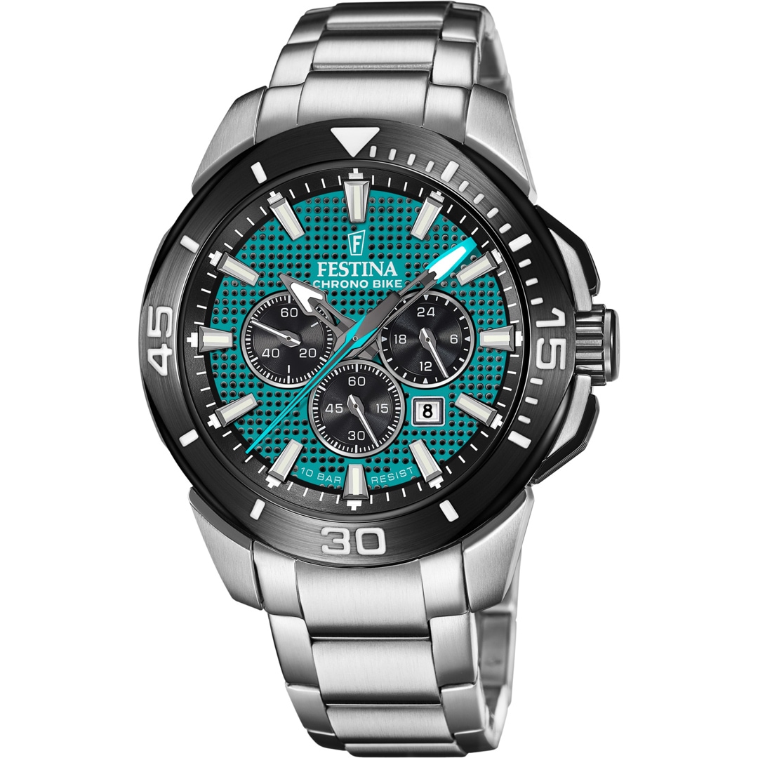 Festina Chrono Bike 2022 Edelstahl / Türkis