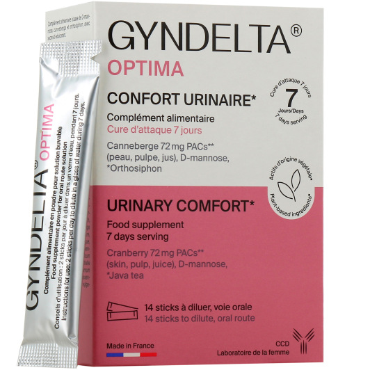 Gyndelta Optima confort urinaire stick - Cure d'attaque 7 jours