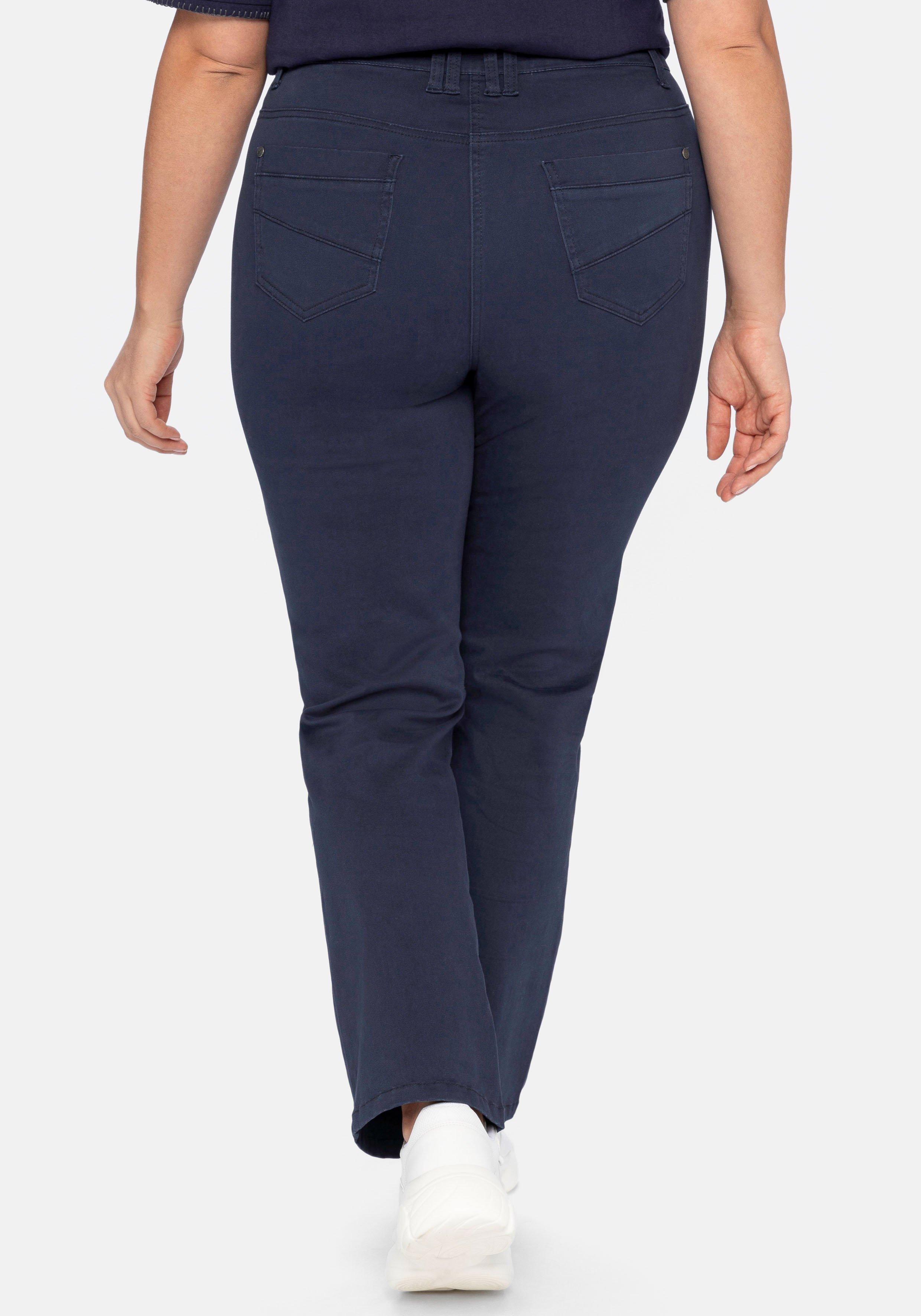 Gerade Stretchhose in Twill-Qualität