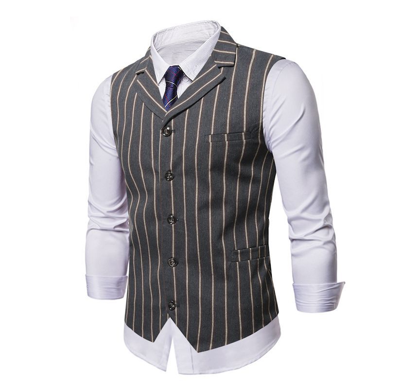 Lefitt - Gestreept vest met knoopjes