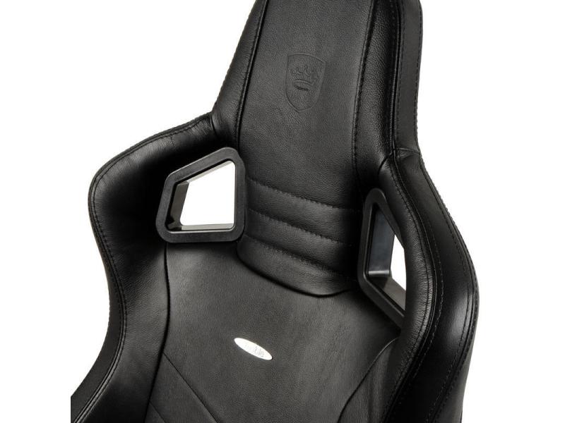 noblechairs Gaming-Stuhl EPIC Echtleder Schwarz Besonders bequemer Computersessel, Mercedes-AMG Petronas Motorsport Edition
