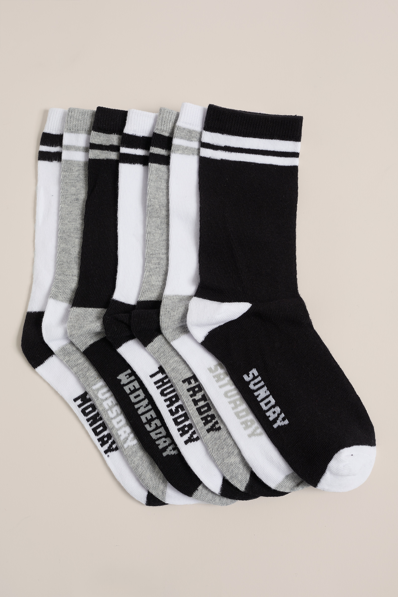 Jongens sokken, 7-pack WE Fashion Zwart