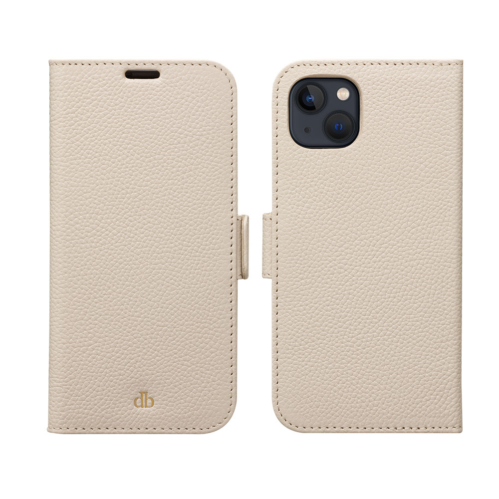 iPhone 13 2in1 Book Cover Echtleder Tasche mit RFID Schutz New York (NY61SADU5575) - Sand Dune