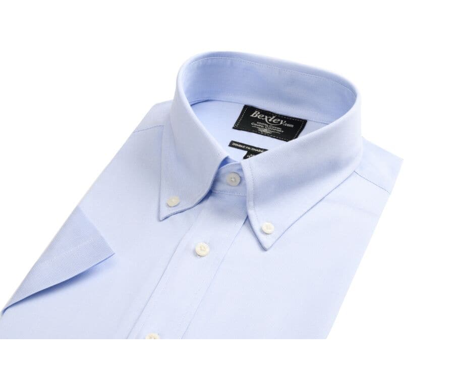 Chemise coton bleu pâle - Col américain - PATRICK MC