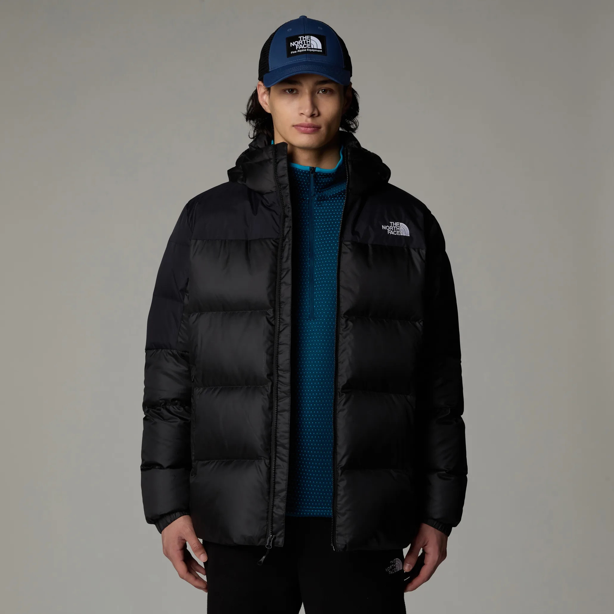 The North Face Men's Diablo Down Hoodie TNF Black Heather/TNF Black