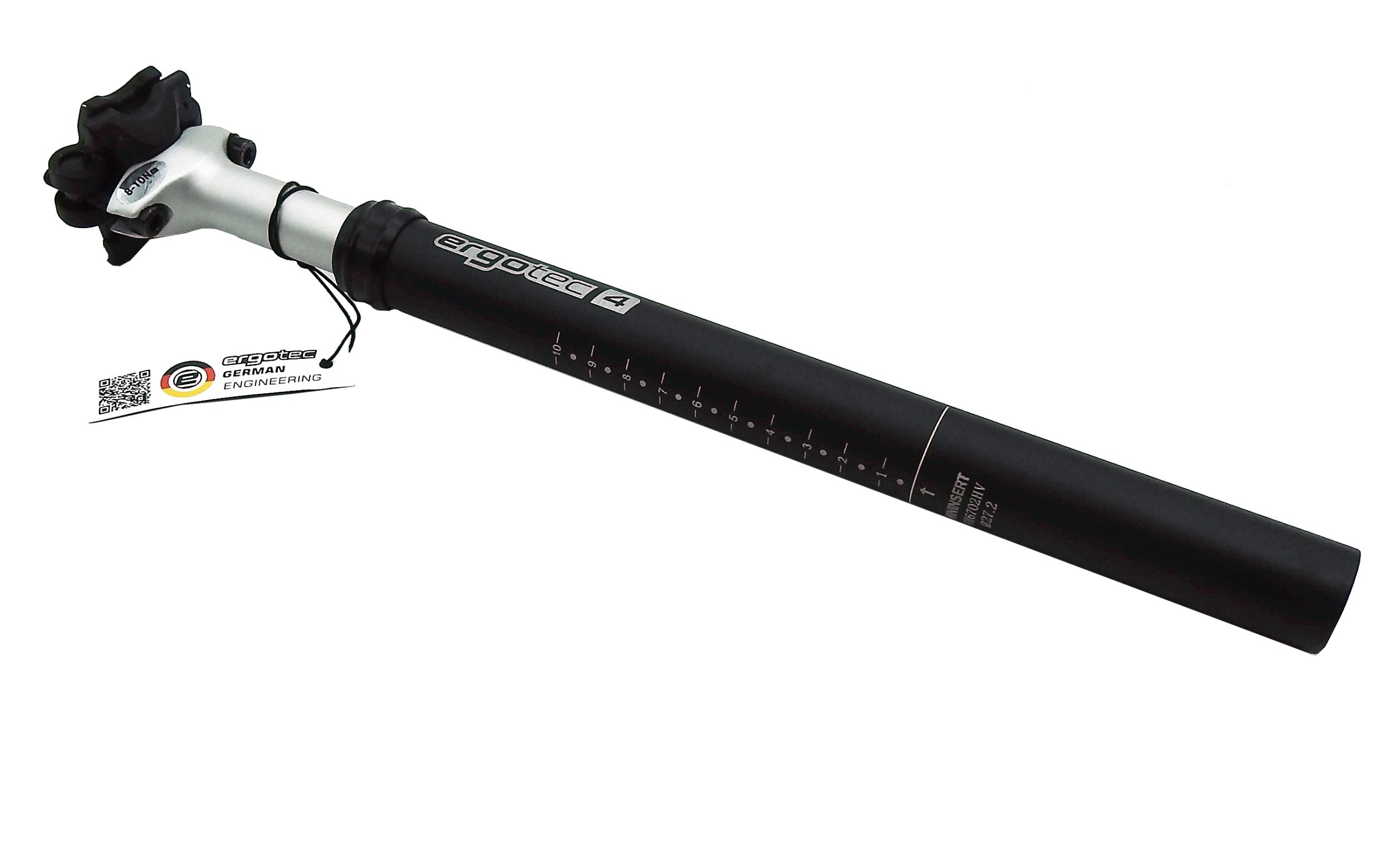ERGOTEC Federsattelstütze SP-7.0 Ø 31,6 schwarz/silber