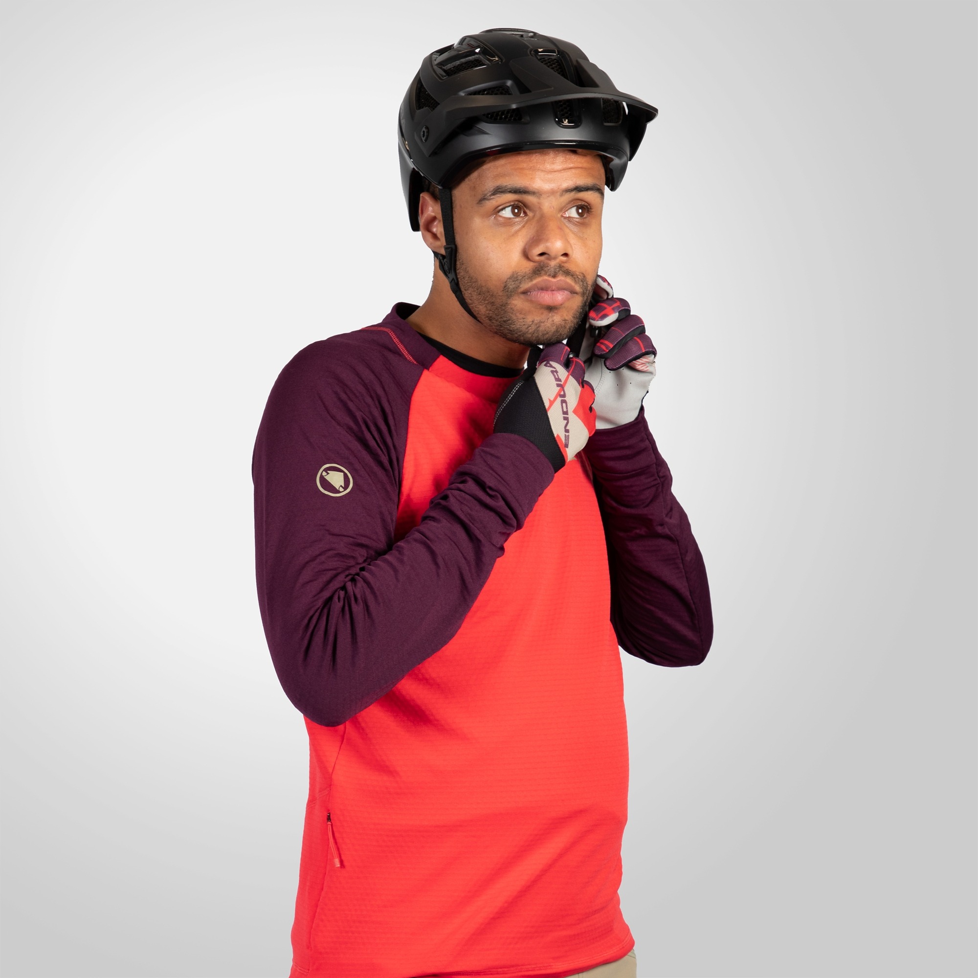 Endura Singletrack Fleece Cykeltrøje Aubergine