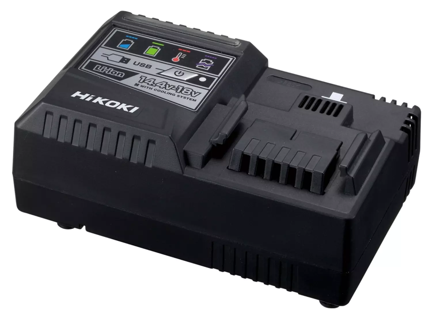HiKOKI UC18YSL3W0Z 14,4/18V Li-Ion accu snellader met USB laadpoort