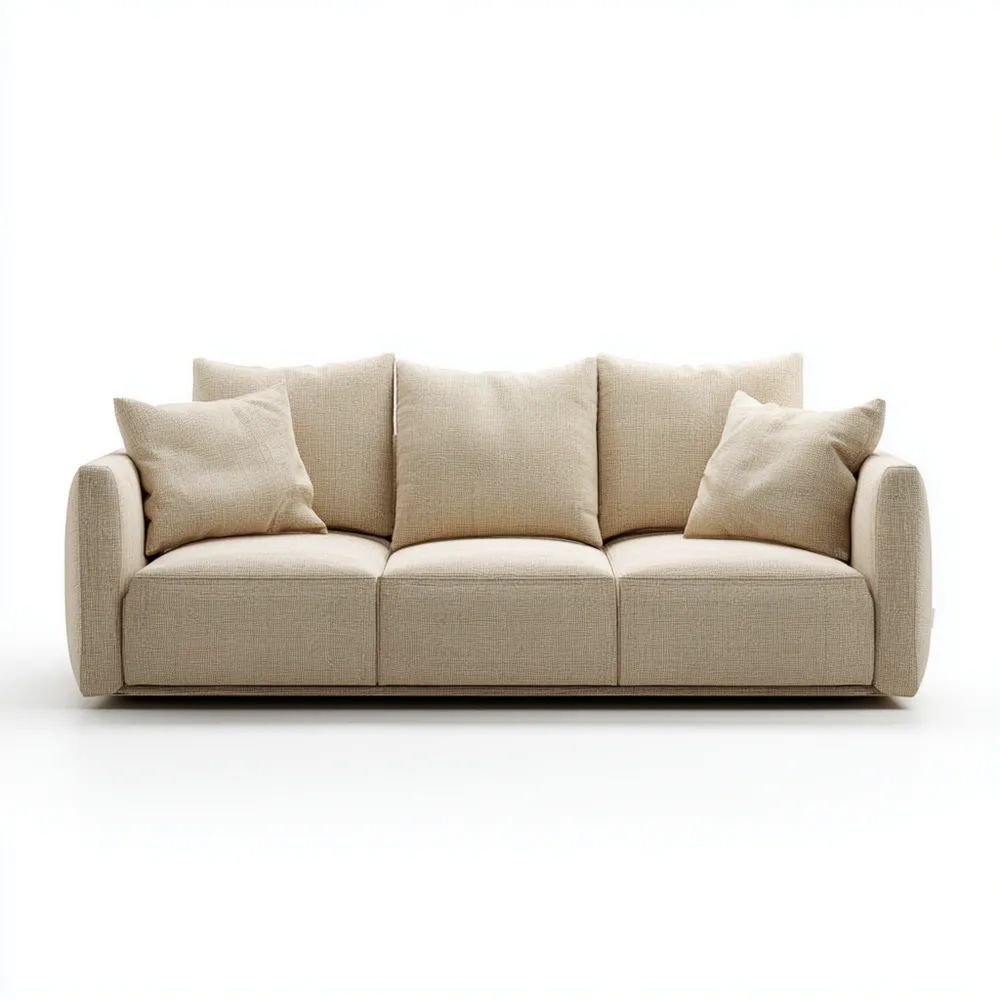 3-Sitzer-Sofa Stoff 220x90x85 cm – Beige – Modernes Design