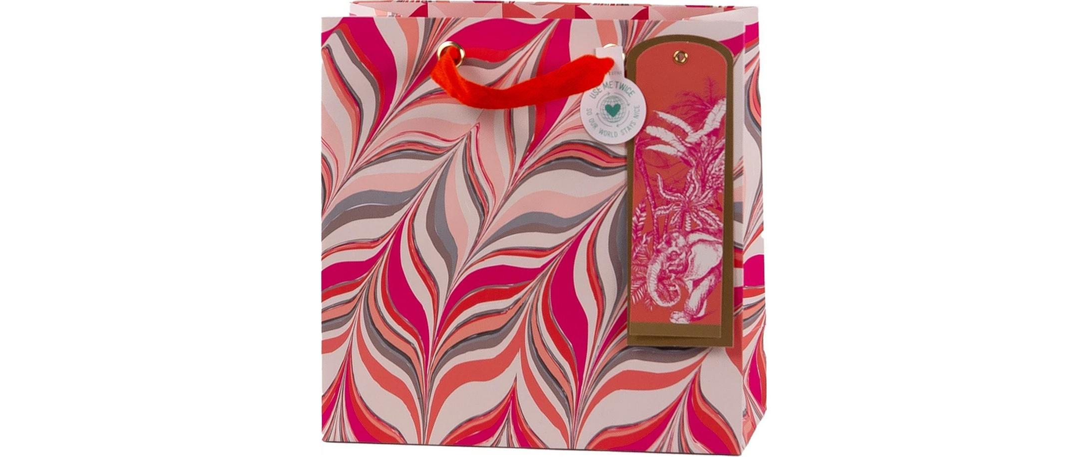 Geschenktasche Pouring 25 x 25 x 11 cmBunt gestaltete Geschenktüte