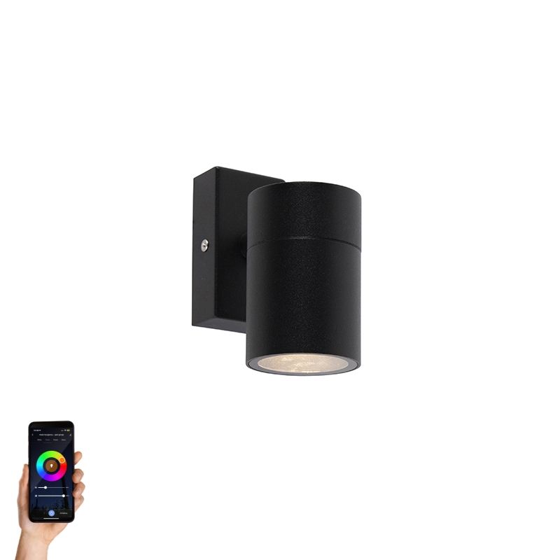Smart buitenwandlamp zwart incl. WiFi GU10 IP44 - Solo