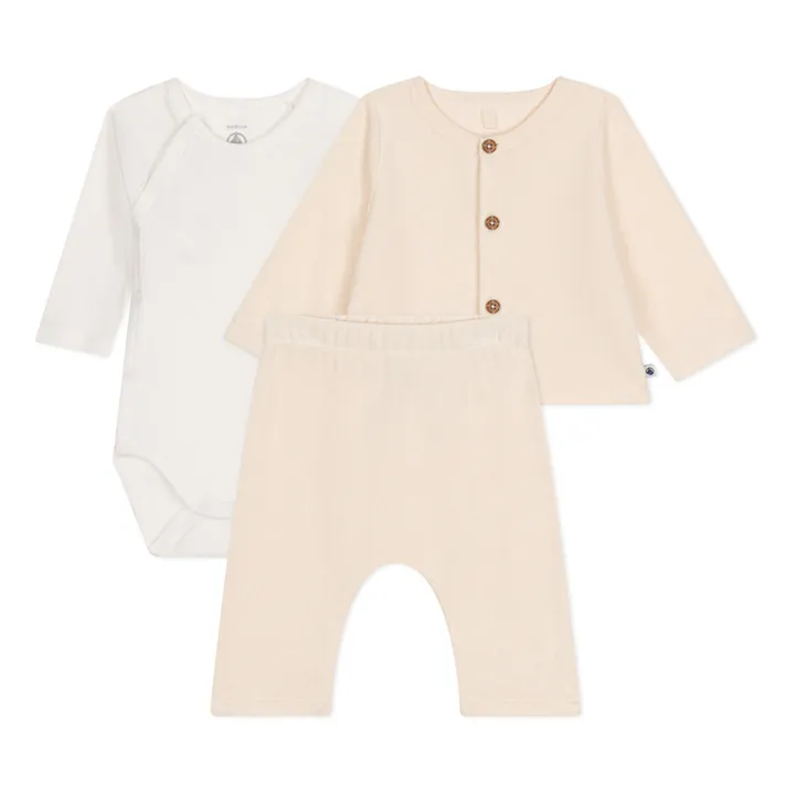 Petit Bateau Lot 3 Pièces Millepatte | Ecru