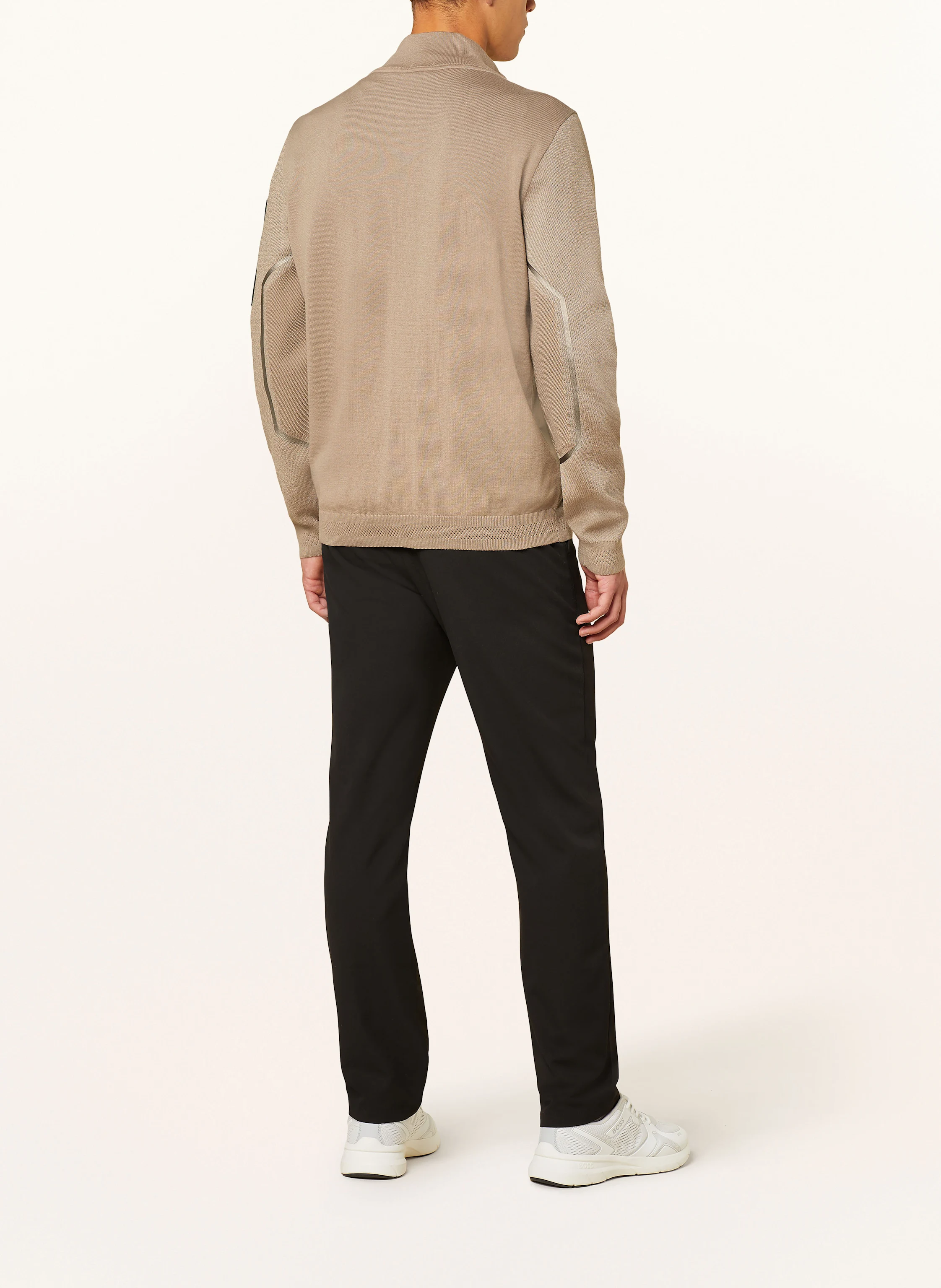BOSS Strickjacke ZHINO im Materialmix