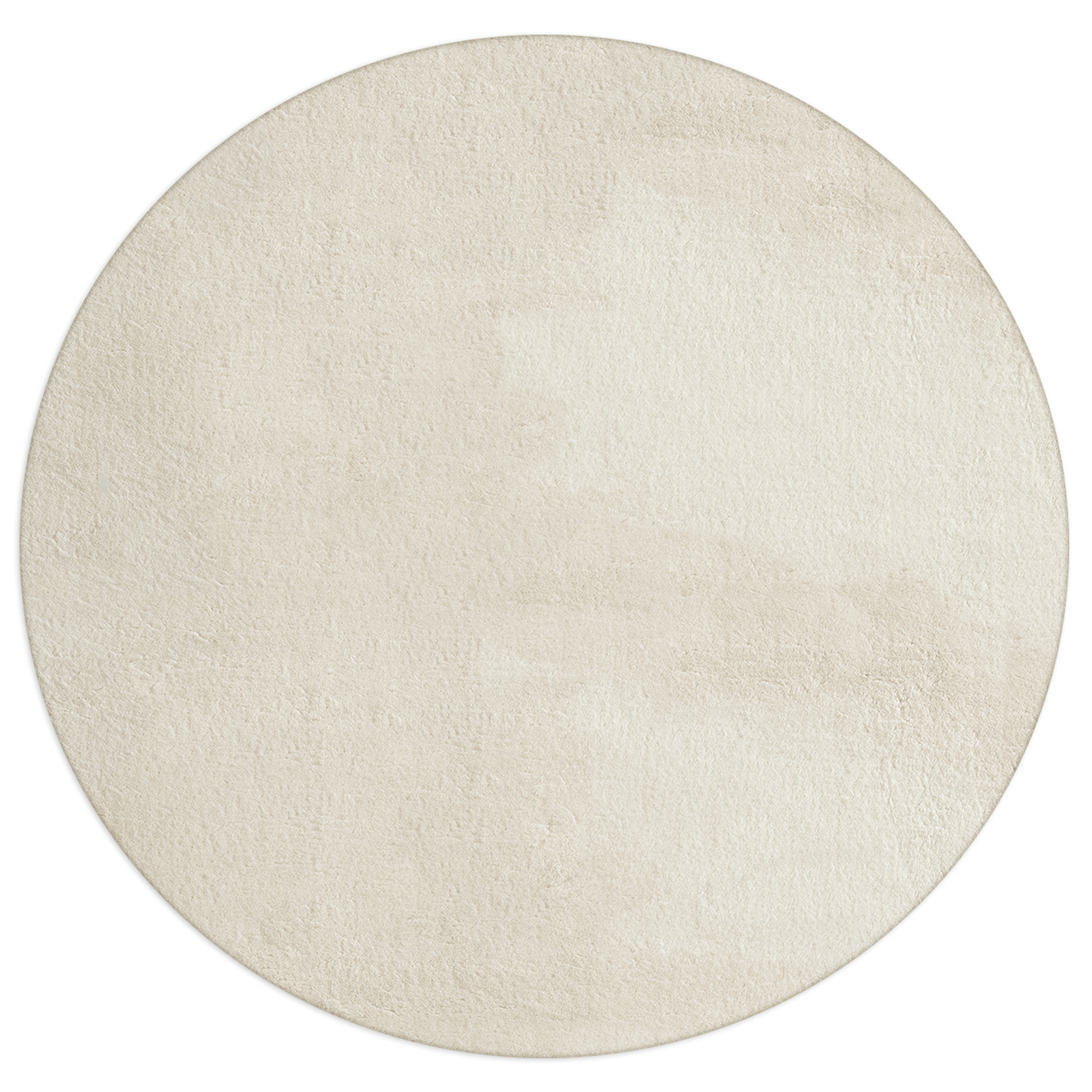 Kunstfellteppich - creme - Ø 100 cm