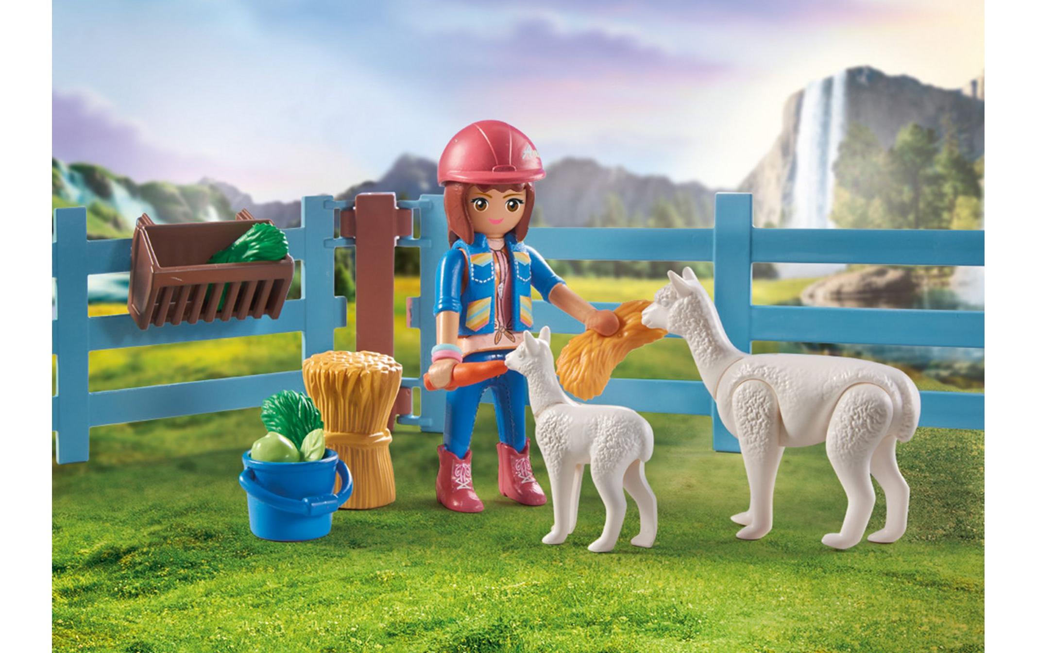 Horses of Waterfall Amelia & Whisper mit Pferdebox 71353Liebevoll gestaltetes Pferde-Spielset