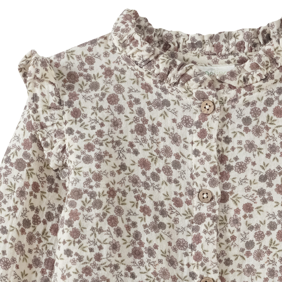 Topolino Pure Collection Mädchen Musselin-Bluse mit Rüschen hellbeige