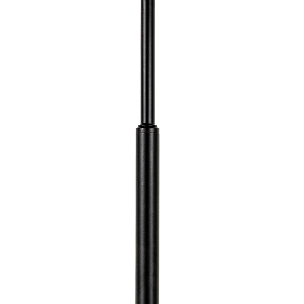 Design vloerlamp zwart met smoke glas - Chico