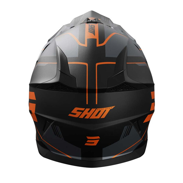Shot - Casque Pulse Lines Noir / Gris / Orange / Mat