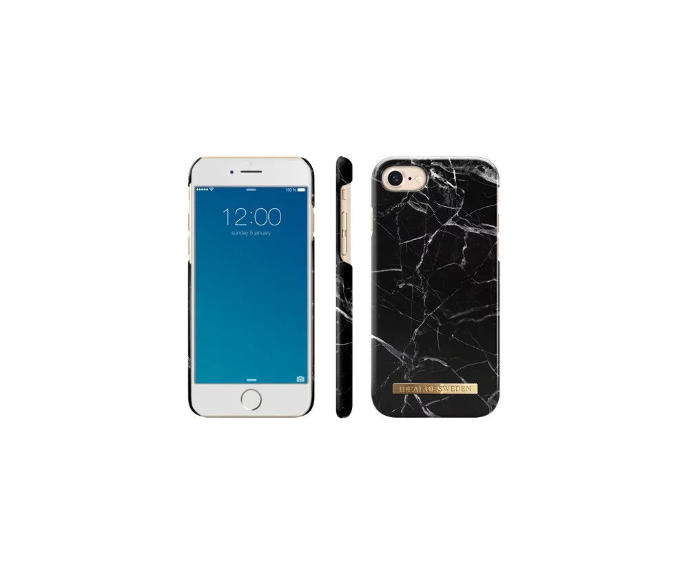 iPhone SE (2022/2020) / 8 / 7 / 6S / 6 Hardcase Hülle (IDFCA16-I7-21) - Black Marble