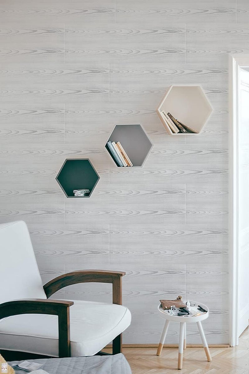 Houtlook panelen van zuiver polystyreen XPS piepschuim, plafond- en wandpanelen, 3 mm dik - 100x16,7cm, 0,16m² P02