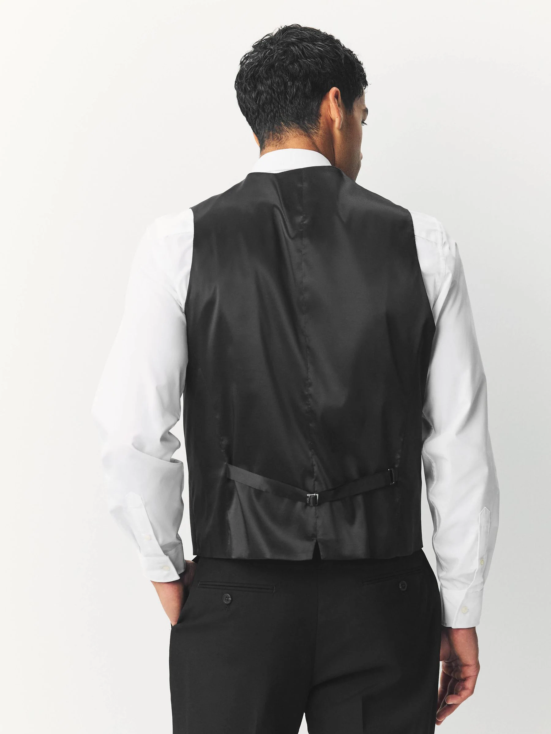 Zwart chroom - BOSS Slim Fit Tailored Waistcoat
