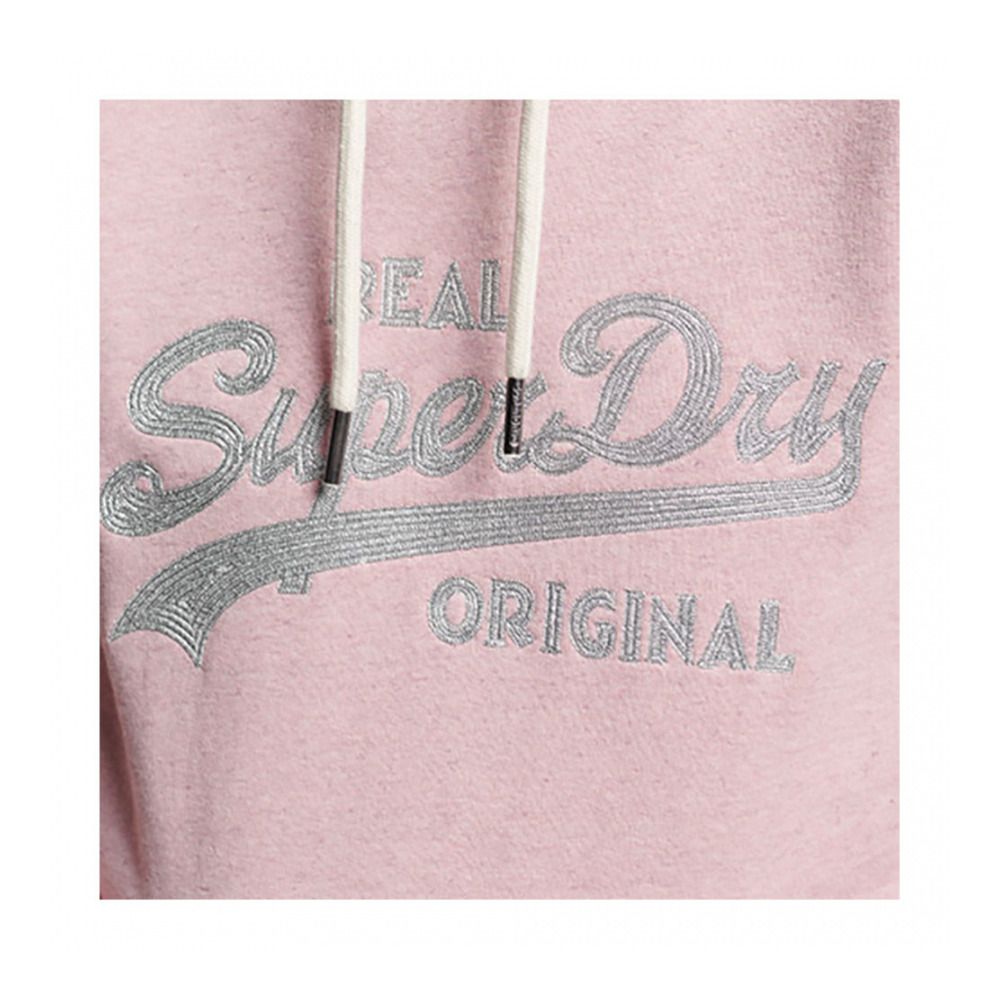 Superdry VL SCRIPTED COLL - Sweat Femme la soft pink marl
