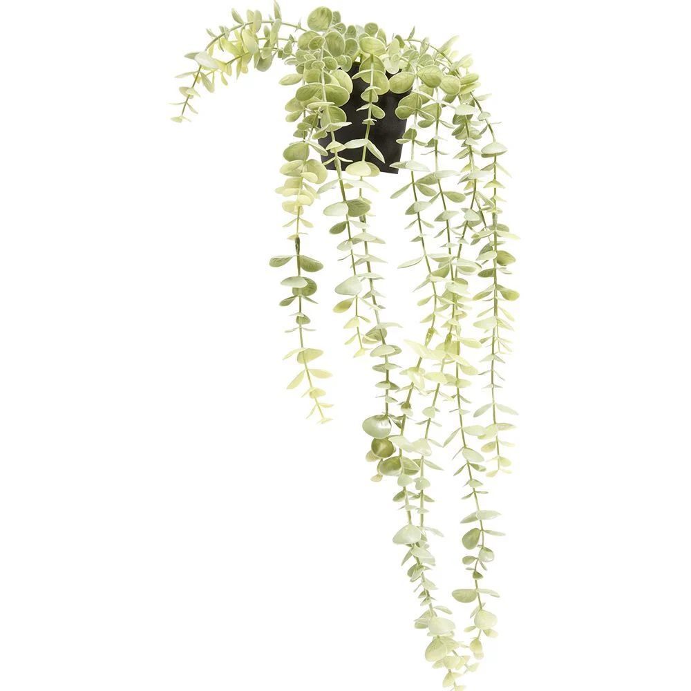Chute artificielle eucalyptus vert dans pot Ø8,5xL55cm