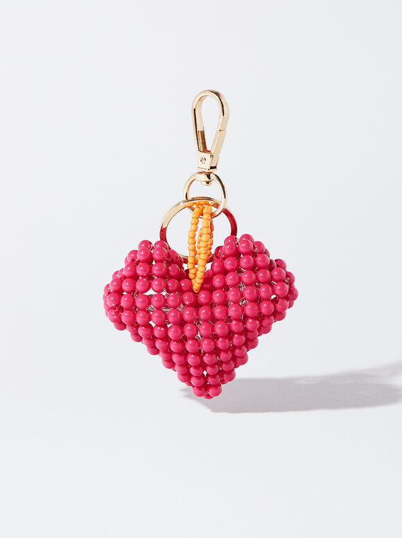 Chaveiro de coração - Rosa