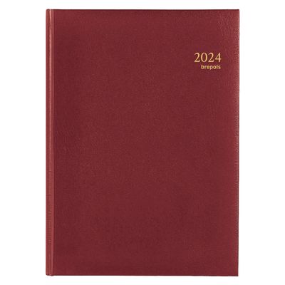 Agenda Lima Omega - 1 semaine sur 2 pages - 21 x 29 cm - bordeaux - Brepols