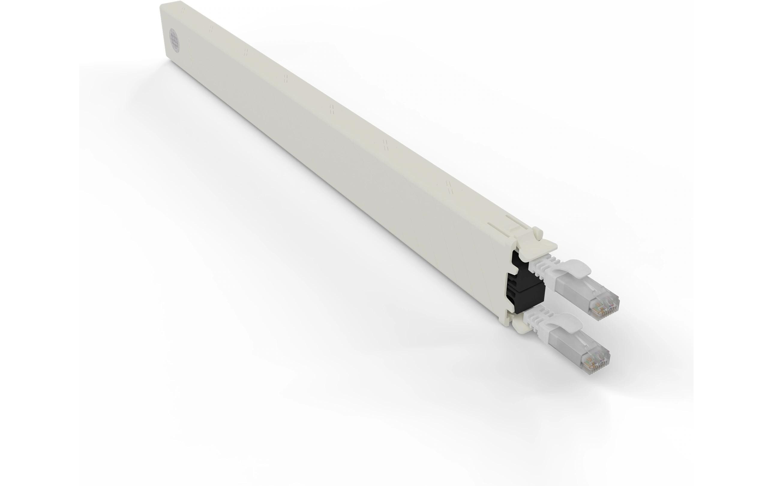 patchbox.one / Cassette / 8RU / Cat 6A, UTP, 0.8 m, WeissAll-in-One Lösung für Ordnung im Netzwerkschrank