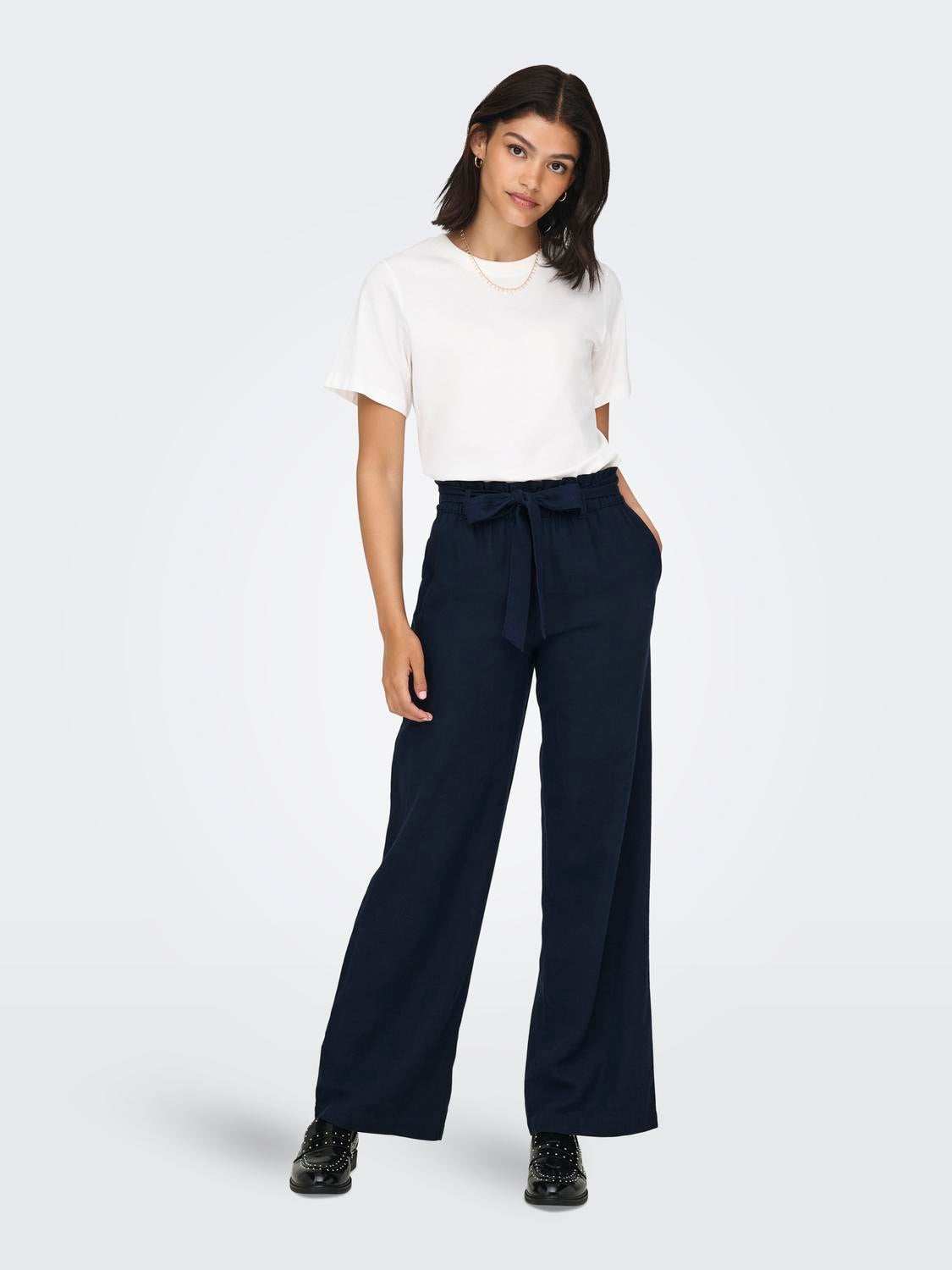 JDYSAY Mittlere Taille Locker geschnitten Hose Sky Captain