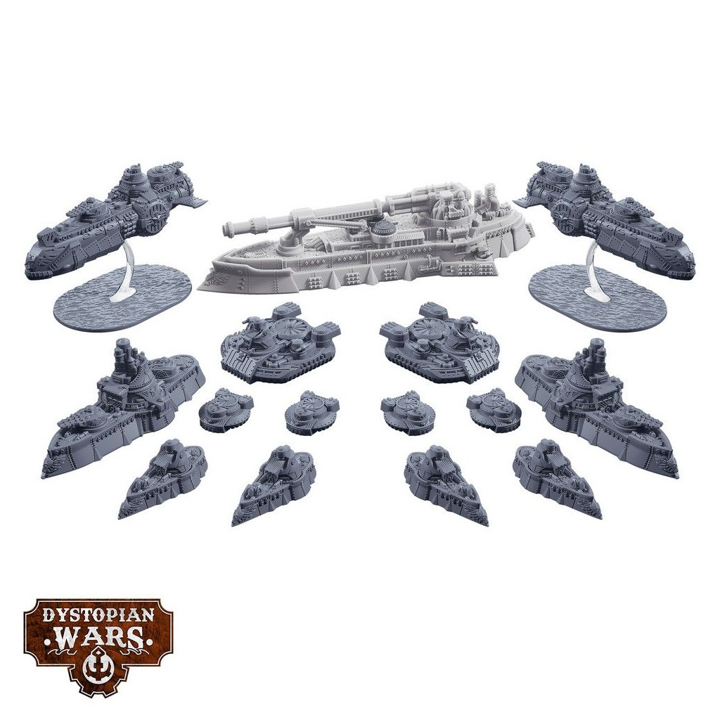 Dystopian Wars: Rikhter Battlefleet Set