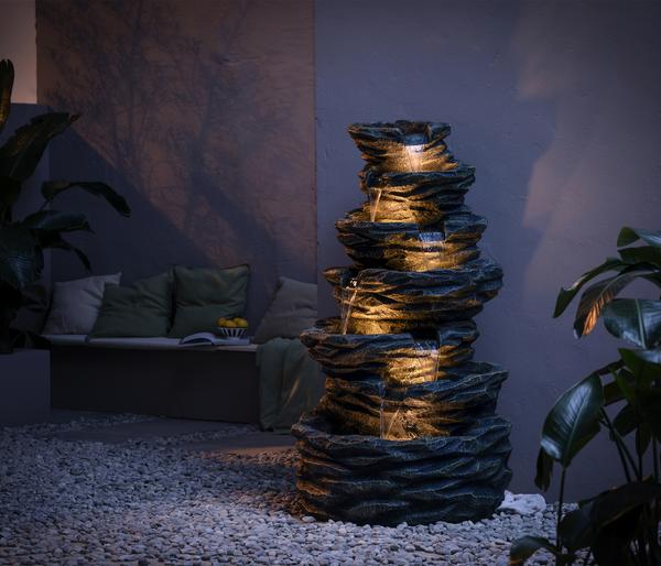 Dehner Polyresin-Gartenbrunnen Roccia, ca.H150