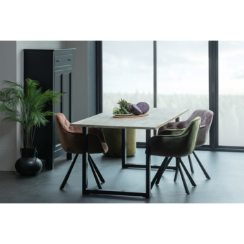 WOOOD Tablo eettafel eiken met U-poot 220x90 cm
