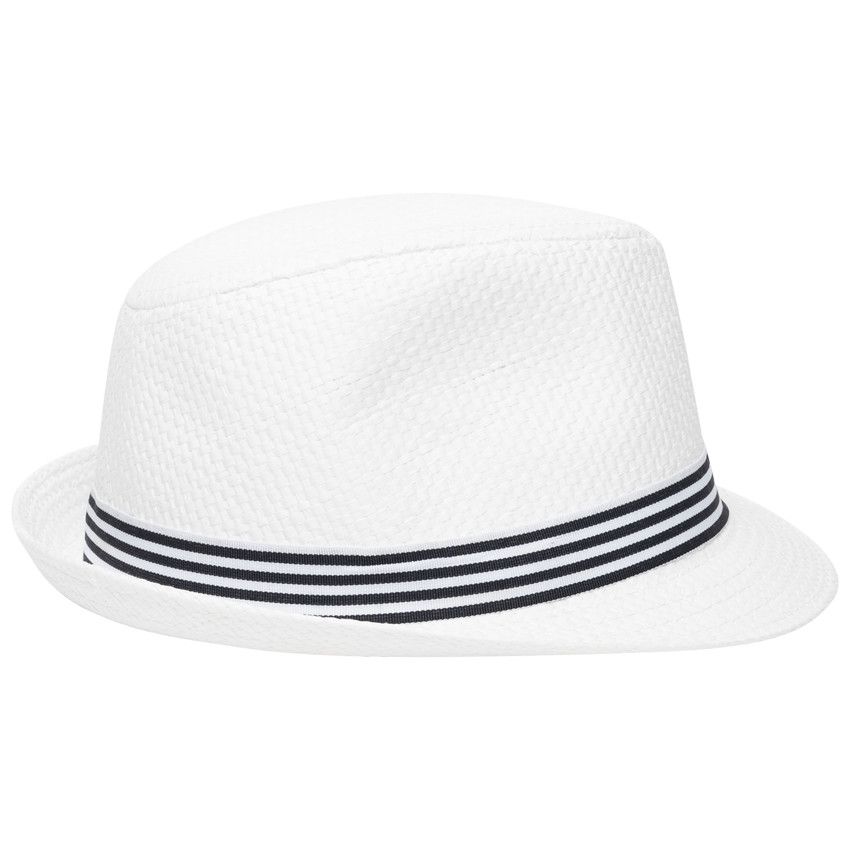Borsalino à bande rayée pour enfant garçon - Blanc