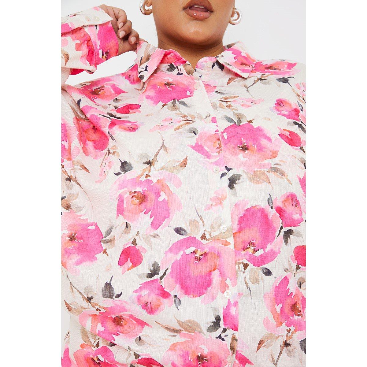 In The Style Studio In The Style Curve Pink Shirt