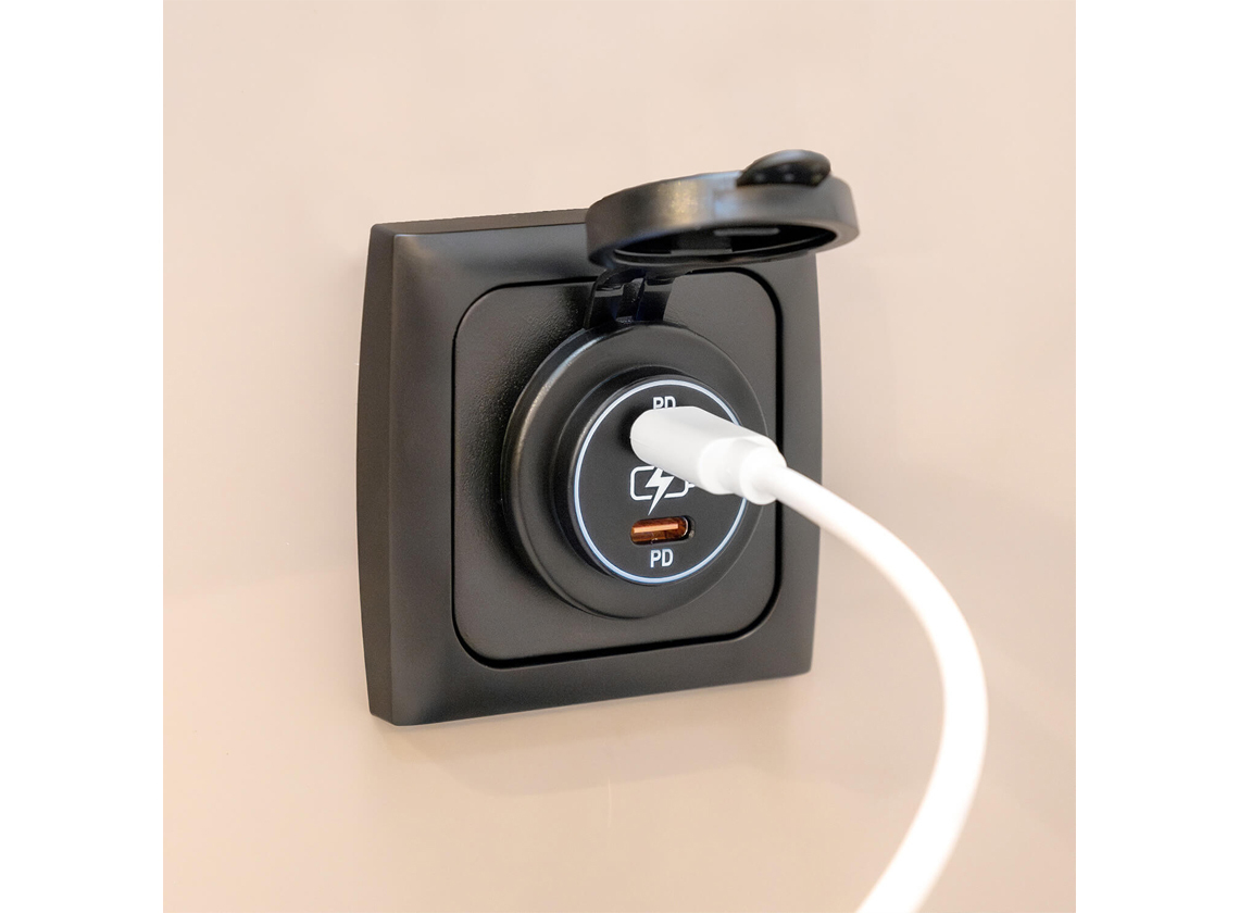 HABA 2x USB-C PD 36W snelladers inbouwdoos