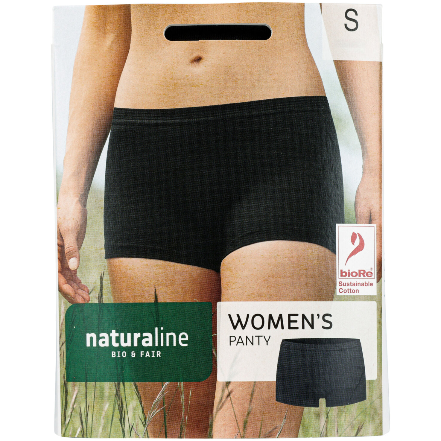 Naturaline Textil Damen Panty schwarz S