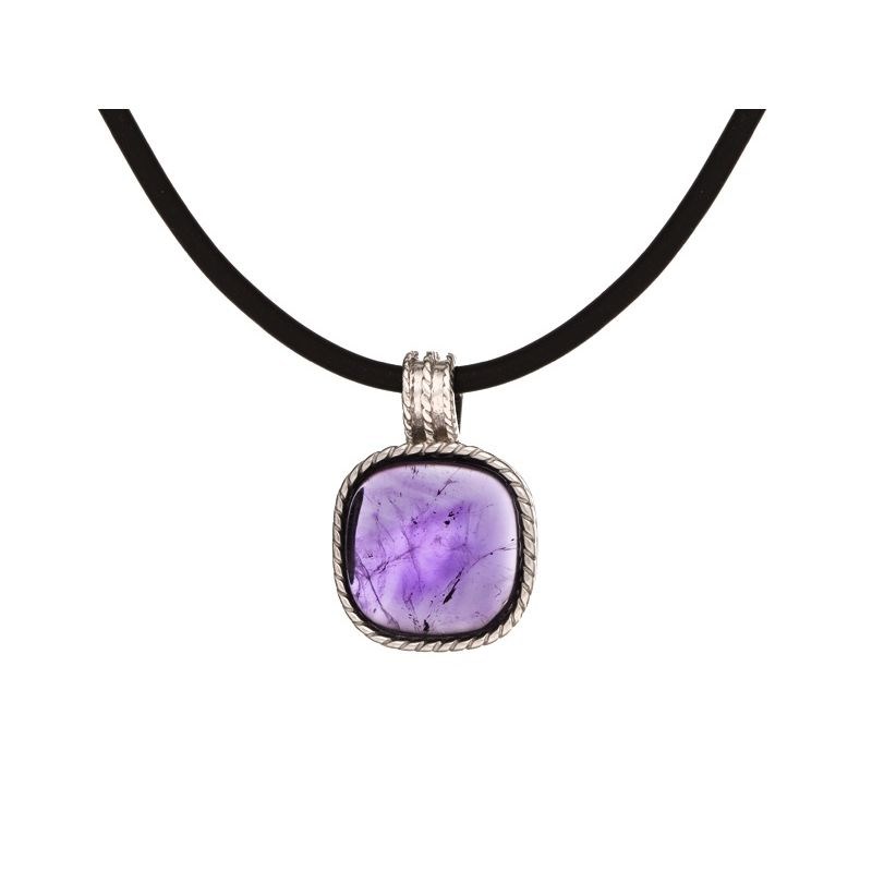 Collier Amethyste naturelle argent
