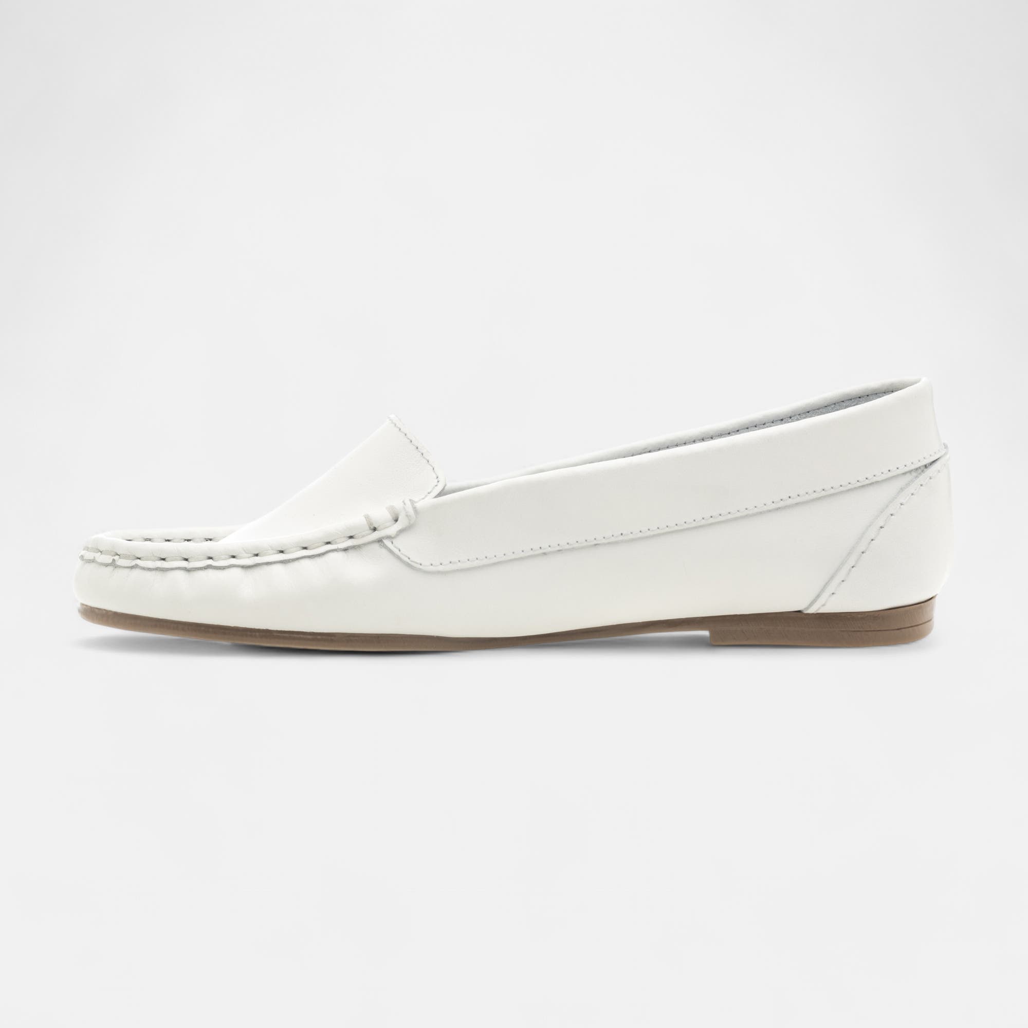 Mocassins Femme en cuir blanc