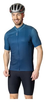 Maillot Manches Courtes Zippé Odlo Essential Turquoise / Bleu
