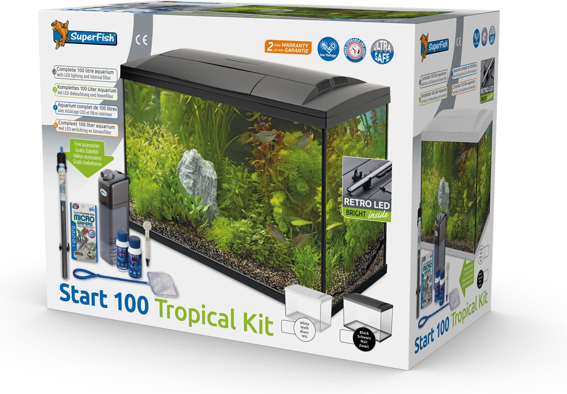 SuperFish aquarium Start 100 Tropical Kit zwart 100 L