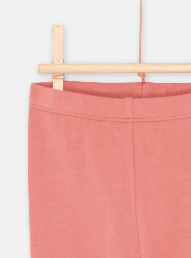 Legging rose blush à motifs souris bébé fille
