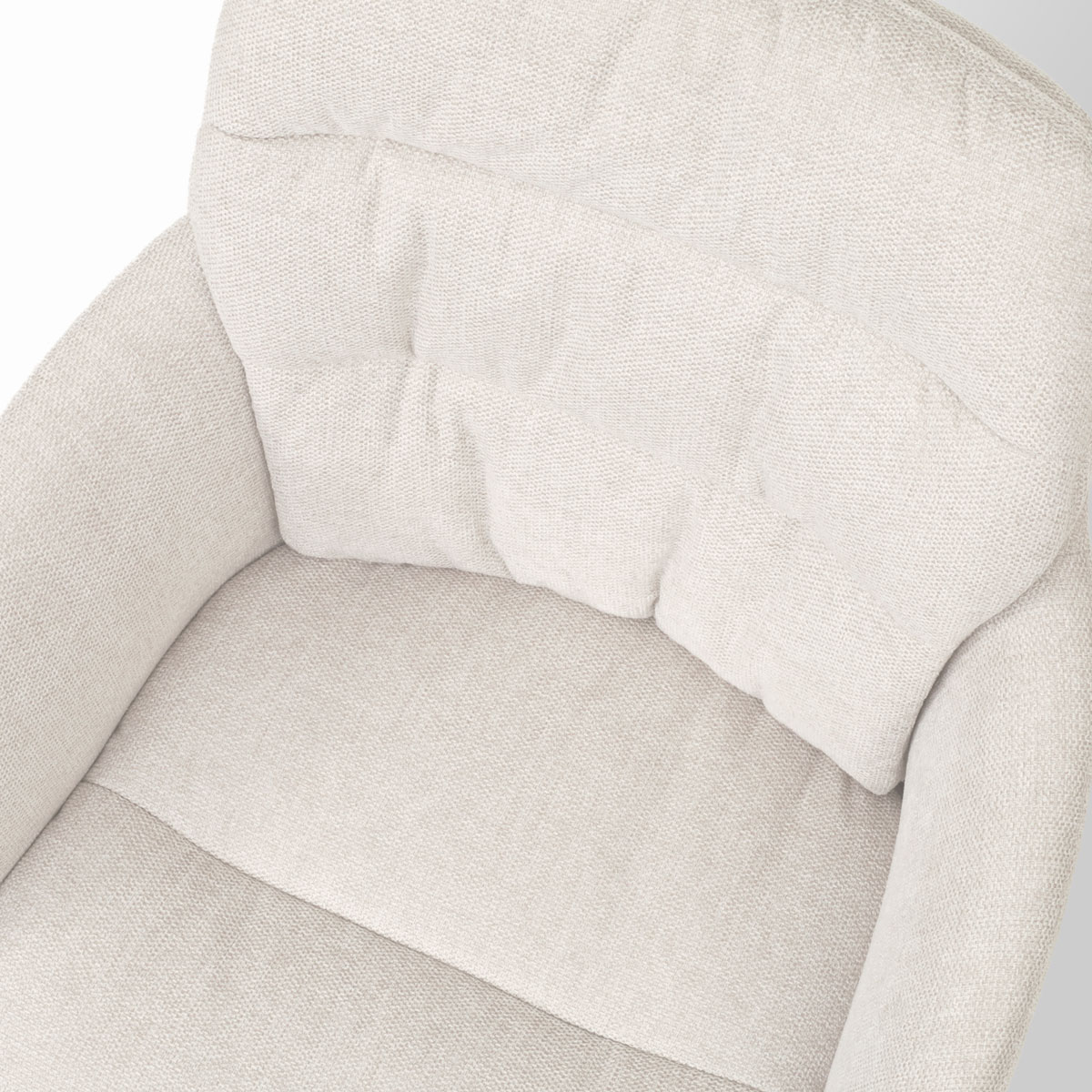 Eetkamerstoel Nola-Mia beige - zwart onderstel - set van 2