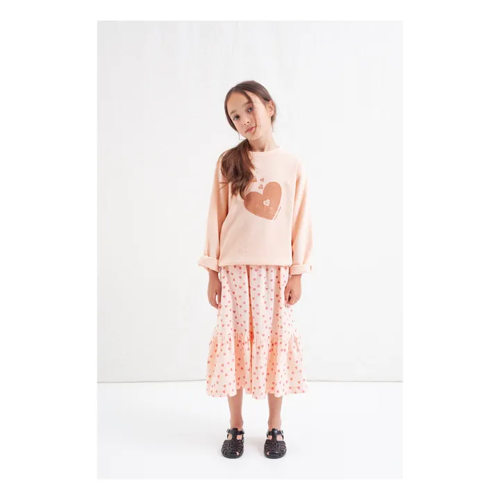 Tocoto Vintage Sweat Grandma Kisses Coton Bio | Rose pâle