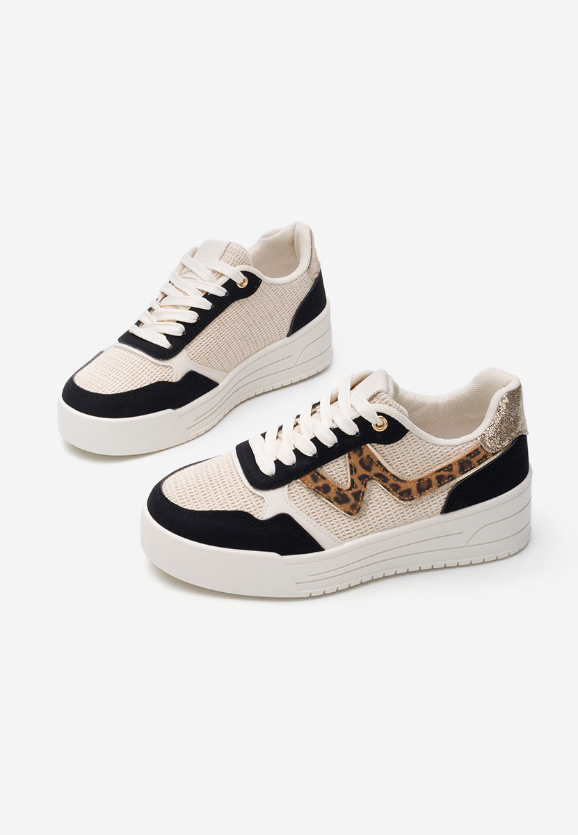 Baskets à plateforme beige Caelysa